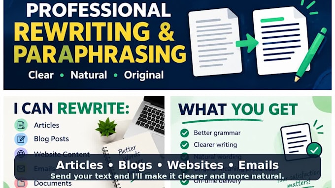 rewrite and paraphrase your text professionally