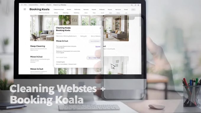 design cleaning business website with bookingkoala pricing parameters
