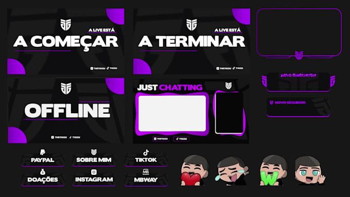 design animated twitch stream overlay
