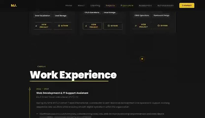 design and develop a professional portfolio website