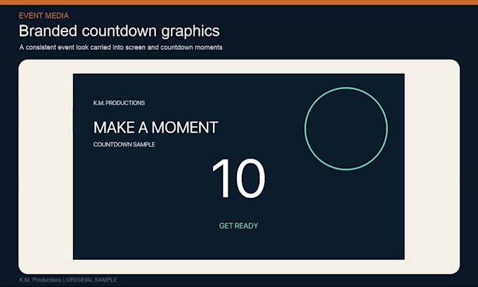 create event screen graphics and short playback assets