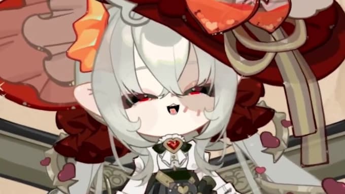 design and rig cute chibi vtuber model emotes pfp live2d vtuber model in live2d