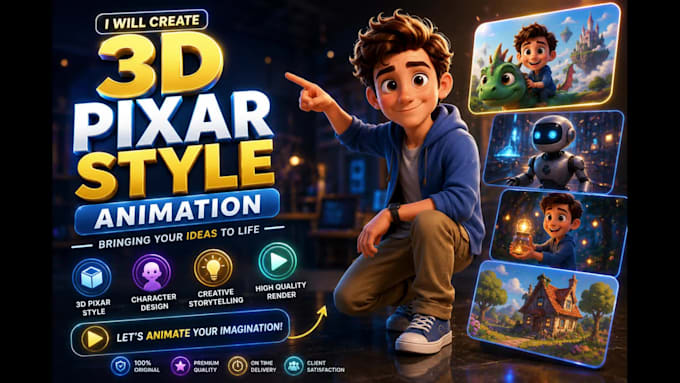 3d animation video, 3d character, pixar style 3d animation, 3d explainer