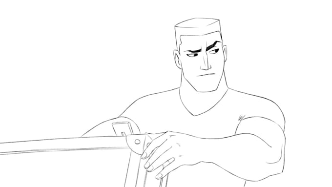 create 2d line art, 2d pencil sketch or 2d traditional animation