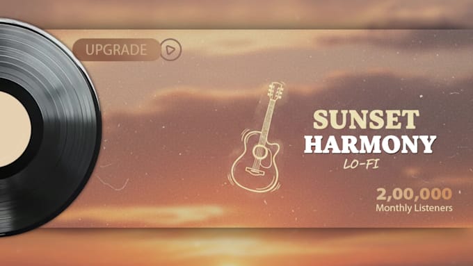 design spotify and soundcloud banner, artist profile header