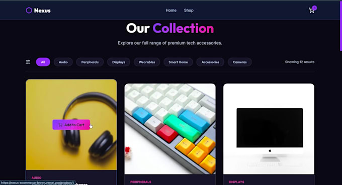 build a modern react ecommerce frontend website