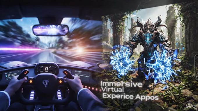 design VR simulation unity game development and virtual reality app