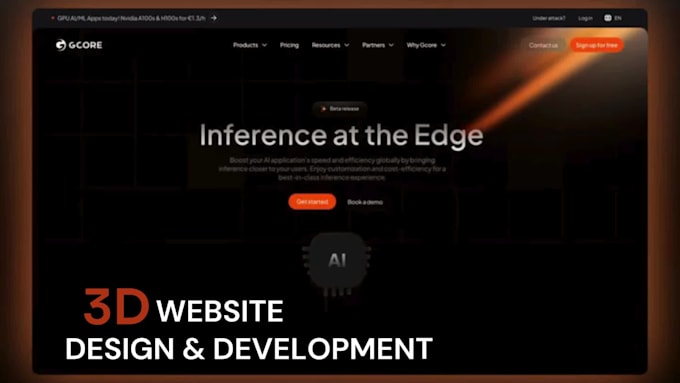 design an interactive 3d webflow website or 3d landing page using spline