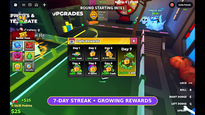 script a roblox daily rewards system with streaks and UI