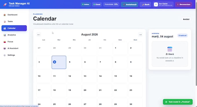 build a responsive task management web application