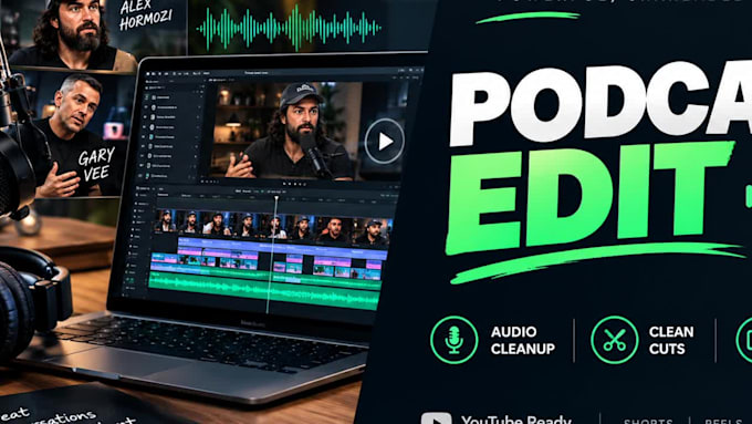 edit your podcast video with multicam editing and audio cleanup
