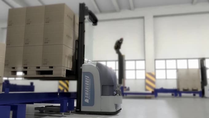 create 3d industrial packaging line process machine automation manufacturing