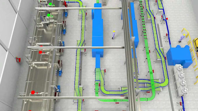create 3d industrial animation architectural walkthrough and factory renovation