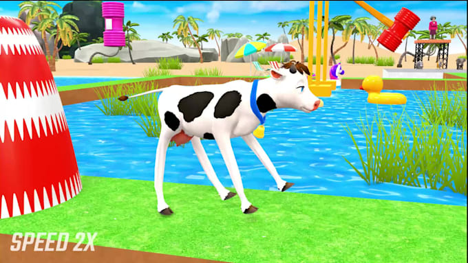 create 3d animation for kids using characters and animals