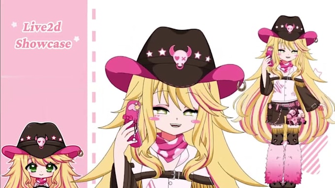 draw and rig 2d vtuber model anime live2d model anime 2d live2d vtuber rigging