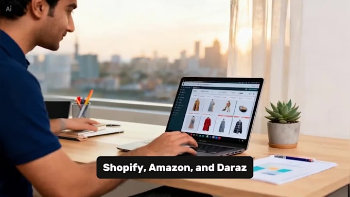 do product listing on shopify, amazon, daraz professionally