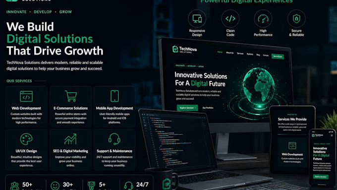 build a modern responsive website for your business