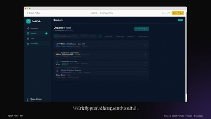 design a saas dashboard, web app UI or client portal in figma