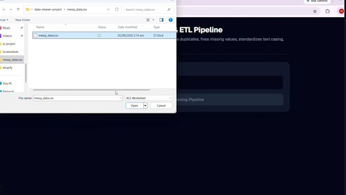 build automated python etl pipeline and clean csv data