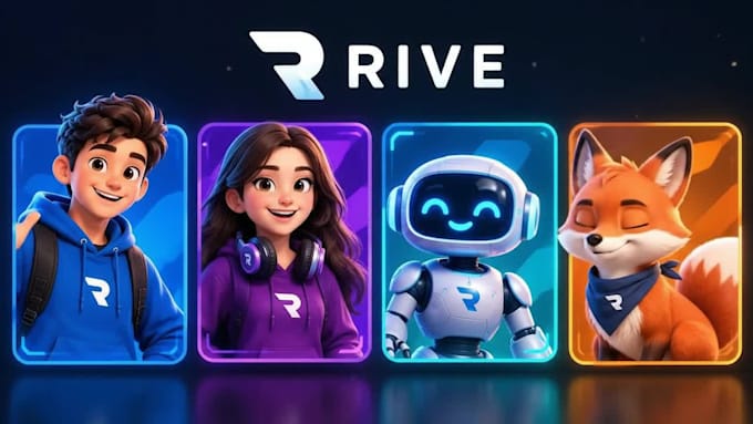create interactive character rive animation lottie animation for your web or app