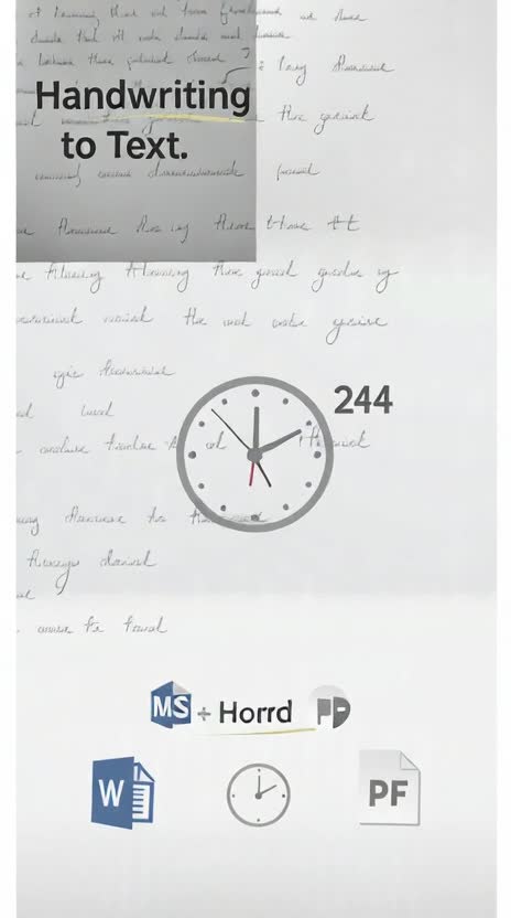 type handwritten notes to word and retype image to text