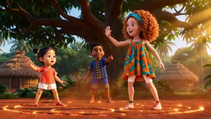 create 2d 3d cinematic ai generated short films, animation for kids