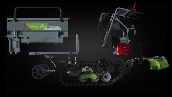 do 3d exploded view cad animation tech product video industrial product design