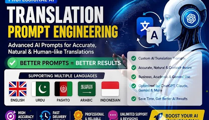 create professional ai translation prompts