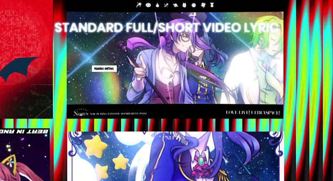 create anime style lyric videos with motion graphics