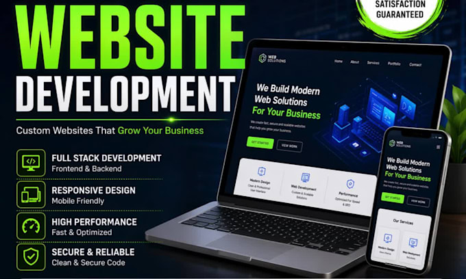 do website development as full stack web developer, PHP laravel HTML csss react