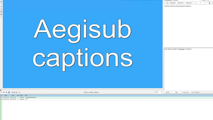 create ass subtitles using aegisub for youtube