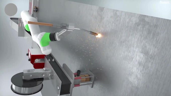 3d industrial animation, machinery animation, 3d modelling, product render video