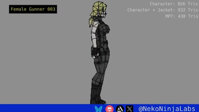 create ps1 ps2 psx low poly 3d characters retro game character stylized humanoid