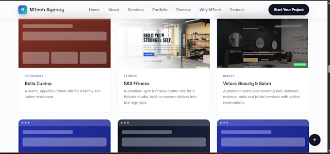 custom coded modern high performance website development