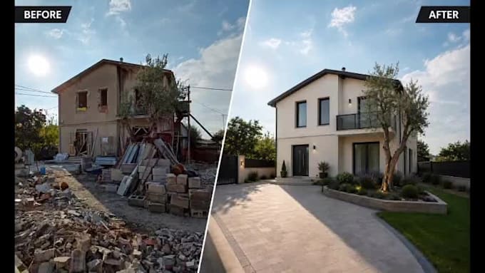 create a realistic exterior renovation rendering from your photo