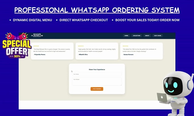 build a custom whatsapp ordering system