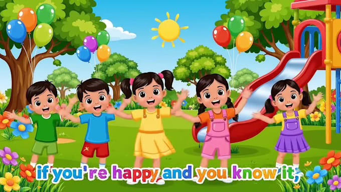 create 2d cartoon animation for kids