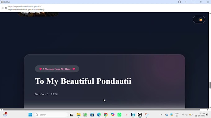 build a custom birthday website
