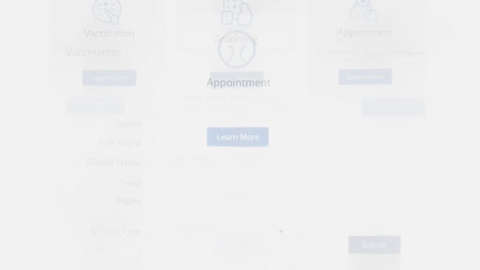 do pet care website development, pet management web app, responsive UI UX design