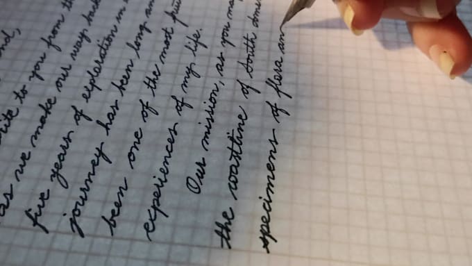 handwrite letters in a natural handwriting style
