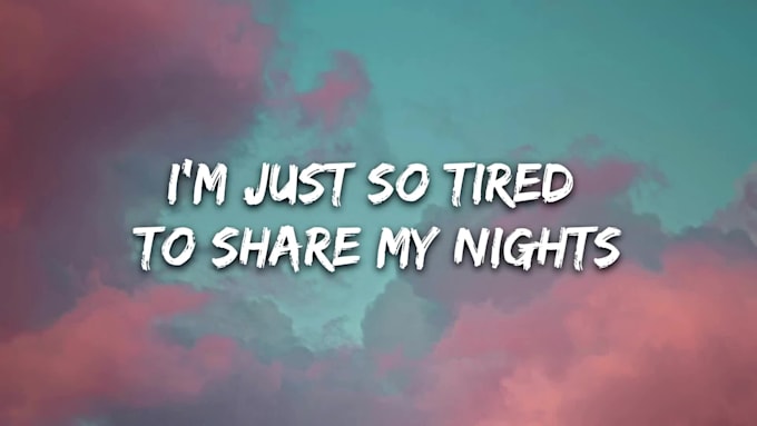 create a professional eye catching hand drawn lyrics video