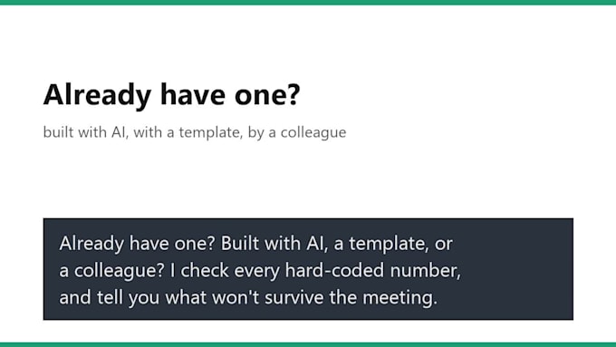build an investor ready 3 statement financial model with scenarios