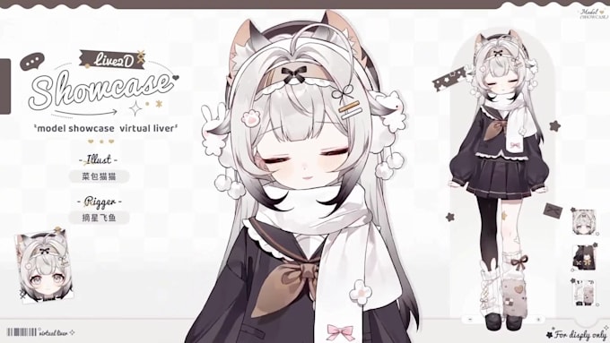 draw quality live2d vtuber model, anime vtuber model, live2d rigging, vtuber rig