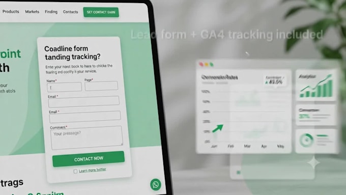 design a high converting landing page with tracking setup