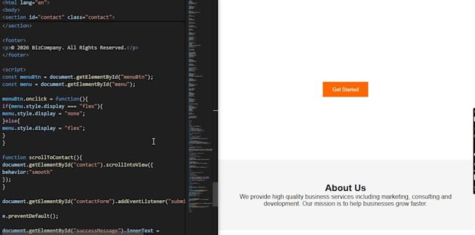 create a responsive modern website using HTML CSS javascript