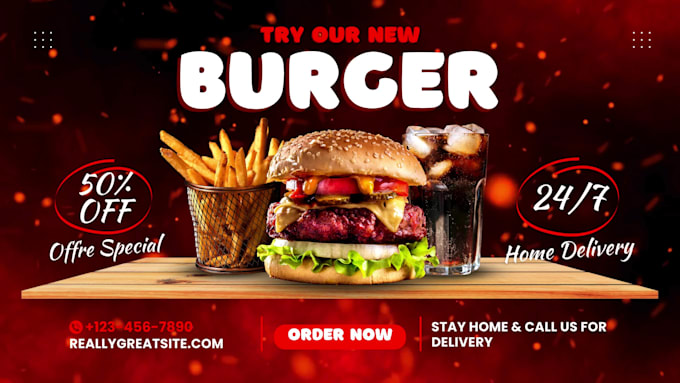 restaurant food menu, digital and TV screen menu design