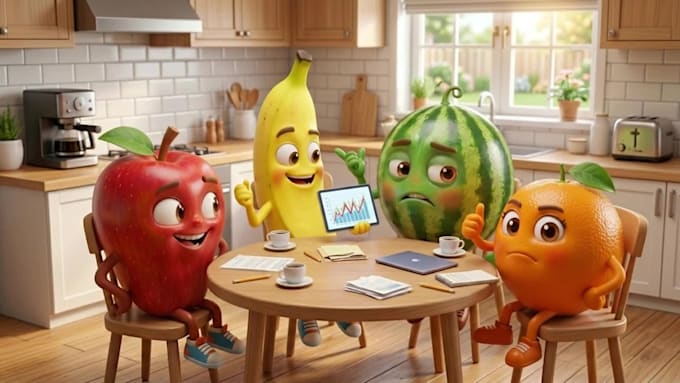 create ai talking fruit animation video ai 3d animated talking object explainer