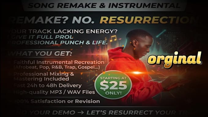 make or remake instrumental of any song