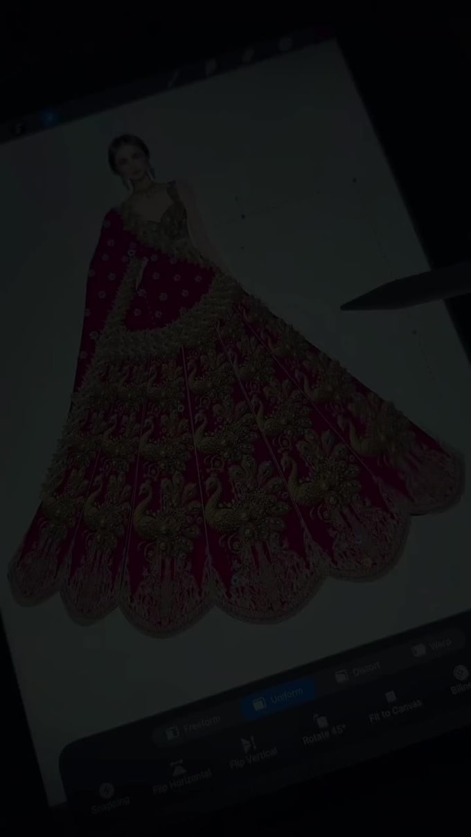 create fashion illustrations for gowns