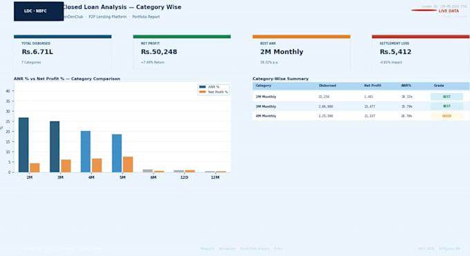 convert excel data into dashboard and professional report